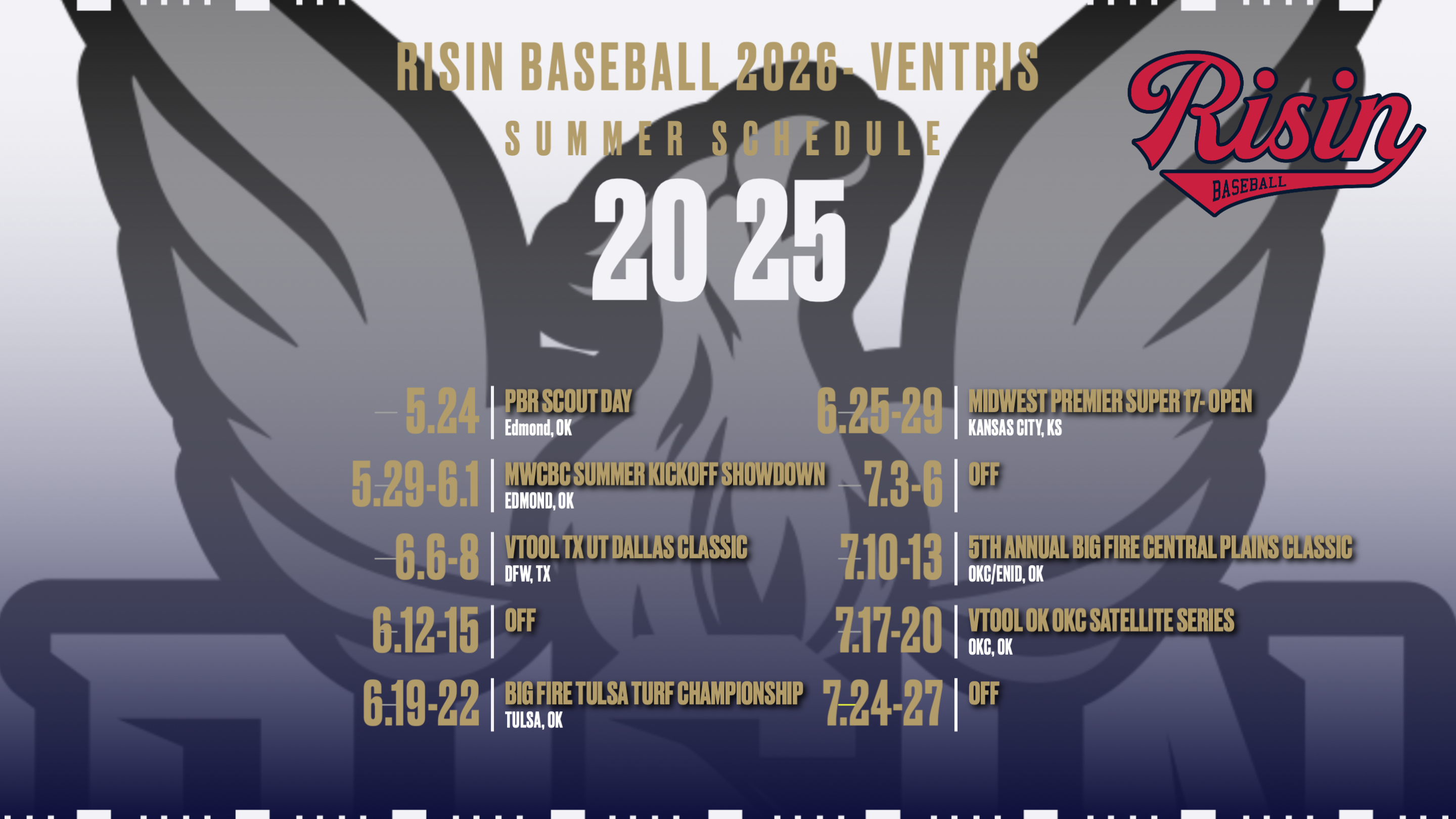 2025 Summer Schedule Ventris 2026 Class 6568661