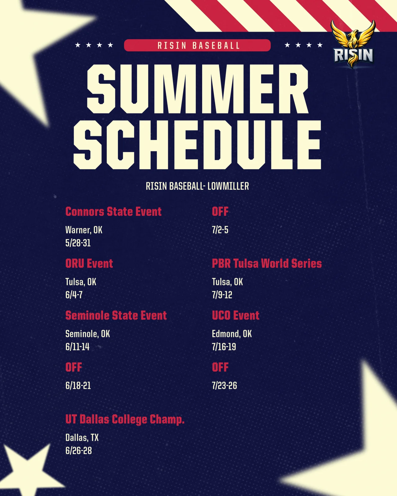 2028 Lowmiller Schedule